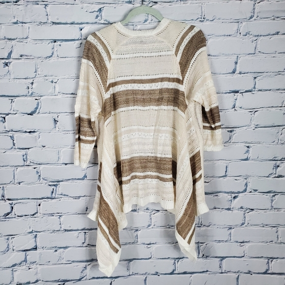 Torrid Ivory & Taupe Pointelle Knit Cardigan - Picture 3 of 8